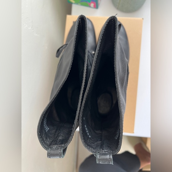 J.Crew vintage black leather lace-up boots size 8 - Picture 7 of 8